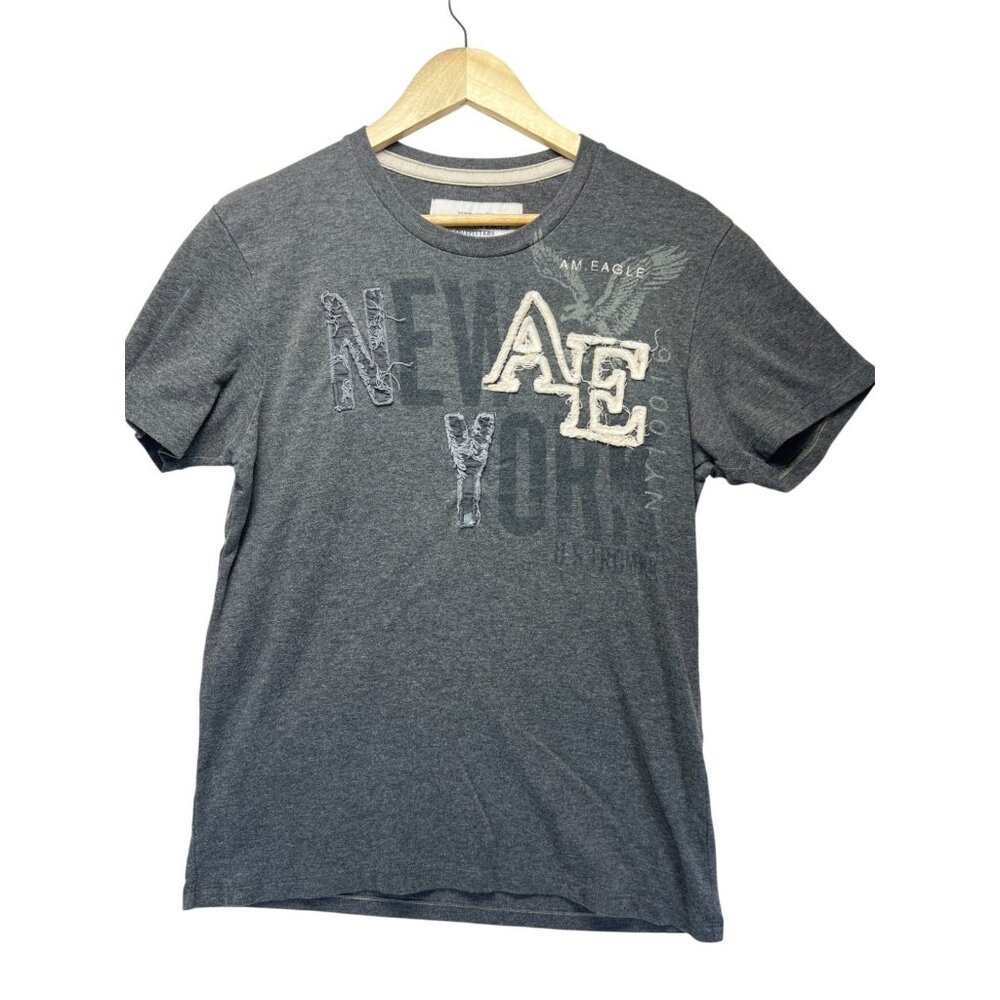 American Eagle Outfitters Mens Short Sleeve Gray y2k Shirt Size M